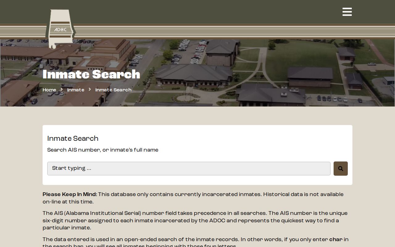 Alabama Department of Corrections inmate search for Henry County state prisoners